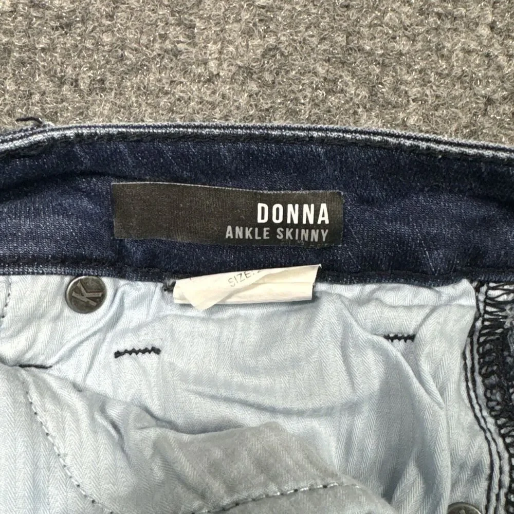Women's Kut from the Kloth Medium Wash Mid Rise Donna Ankle Skinny Jeans sz 2 - Picture 6 of 8